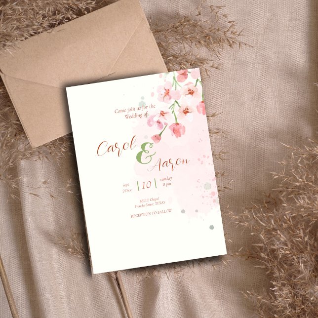 budget watercolor elegant unique botanical wedding flyer (Creator Uploaded)