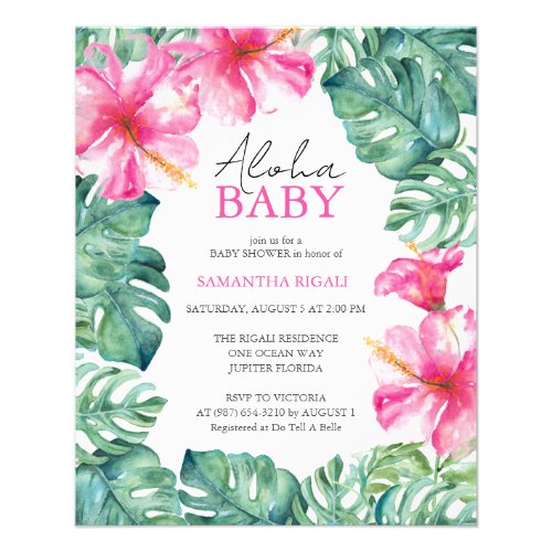 Budget Watercolor Floral Baby Shower Flyer