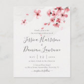 Budget Watercolor Floral Cherry Blossom Wedding (Front)