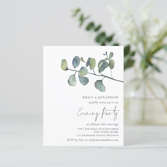 Budget Watercolor Foliage Wedding Evening Party (Standing Front)