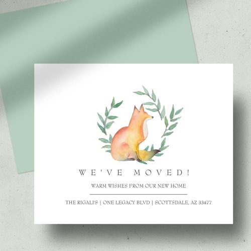 Budget Watercolor Fox Moving Flyer