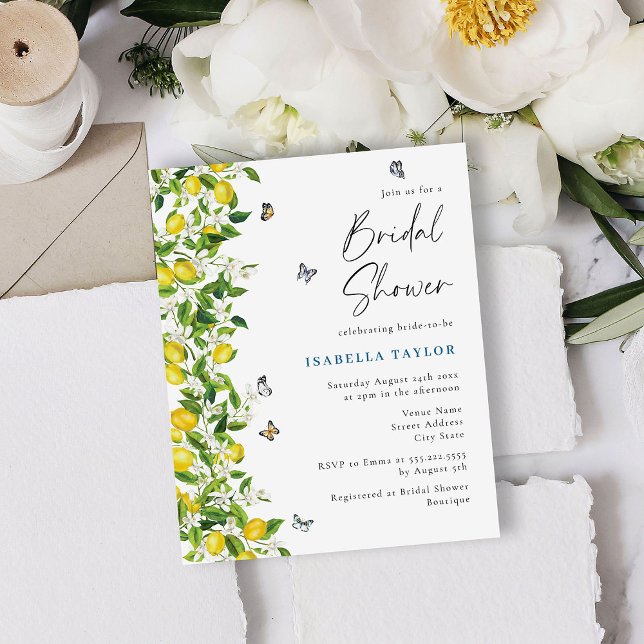 Budget Watercolor Lemon Botanical Bridal Shower (Creator Uploaded)
