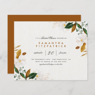 Budget Watercolor Magnolia Floral Bridal Shower