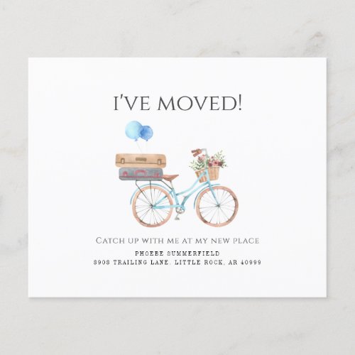 Budget Watercolor New Address Moving Announcement