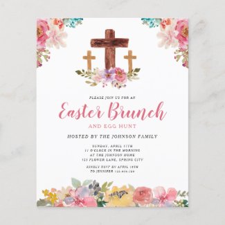 Budget Watercolor Religious Easter Brunch Egg Hunt