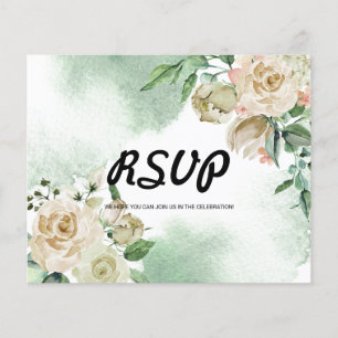 Budget  Watercolor RSVP card. Flyer