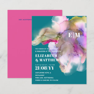 BUDGET Watercolor Wedding Abstract Purple Gray