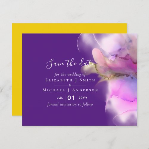 BUDGET Watercolor Wedding Abstract Save Dates
