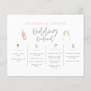 budget Watercolor wedding weekend bachelorette