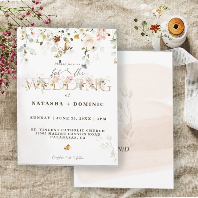 Budget Watercolor Wildflower Garden Wedding  (Creator Uploaded)