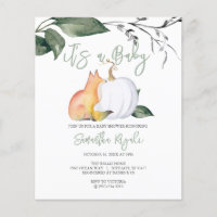 Budget Watercolor Woodland Fall Themed Baby Shower
