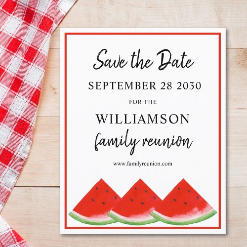 Budget Watermelon Family Reunion Save The Date 