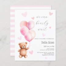 Budget We Can Bearly Wait Baby Shower Invitation