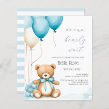 Budget We Can Bearly Wait Baby Shower Invitation