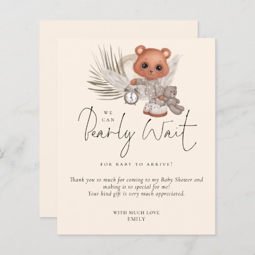 Budget We Can Bearly Wait Boho Baby Shower Thanks