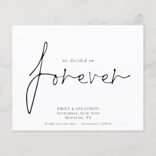 Budget We Decided on Forever Simple Save The Date