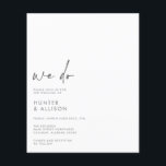 BUDGET We Do Wedding Invitation<br><div class="desc">This wedding invitation features a handwritten font and modern minimalist design. Easily change the colors and edit *most* wording to meet the needs of your occasion. This invite is perfect for your contemporary,  industrial,  or bohemian wedding celebration.</div>