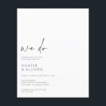 BUDGET We Do Wedding Invitation<br><div class="desc">This wedding invitation features a handwritten font and modern minimalist design. Easily change the colors and edit *most* wording to meet the needs of your occasion. This invite is perfect for your contemporary,  industrial,  or bohemian wedding celebration.</div>