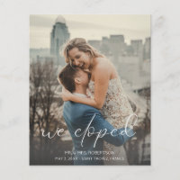 Budget We Eloped Photo Calli Wedding Announcement