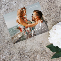 Budget We Eloped Photo Landcp Wedding Announcement