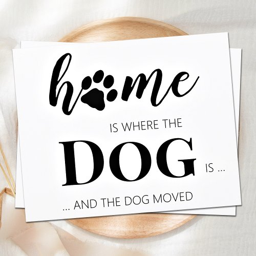 Budget We Have Moved Dog Moving Announcement
