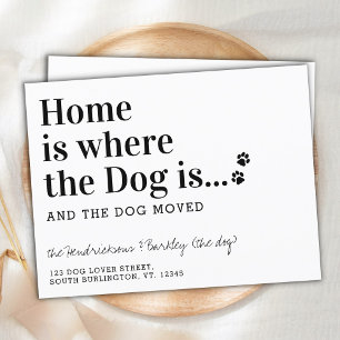Budget We Have Moved New Address Dog Moving Card