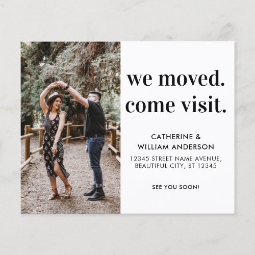Budget We Moved Come Visit Photo Moving Card