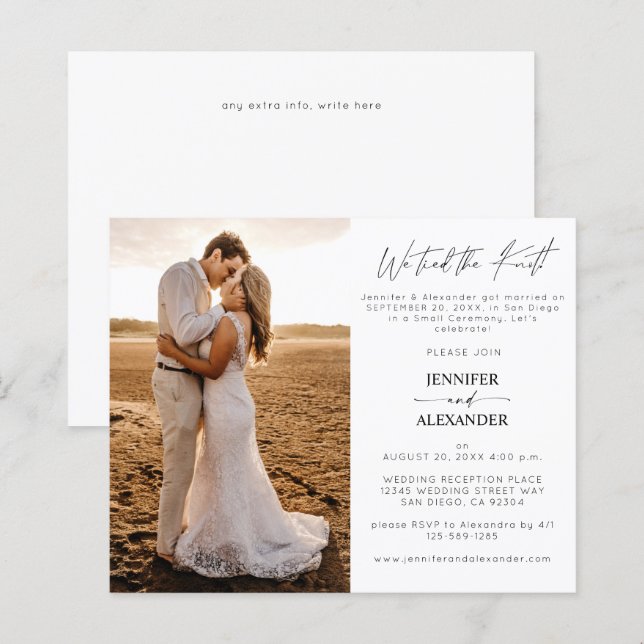 Budget We Tied Knot 1 Photo Post Wedding Reception (Front/Back)