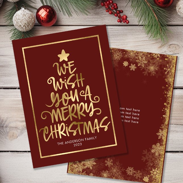 Budget We Wish You A Merry Christmas Red Fun Note Card (Budget We Wish You A Merry Christmas Red Fun Note Card)