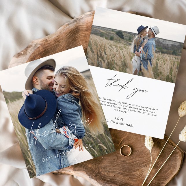 Budget Wedding 2 Photos Thank You Cards Flyer (Creator Uploaded)