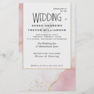 Budget Wedding Abstract Pink Skies