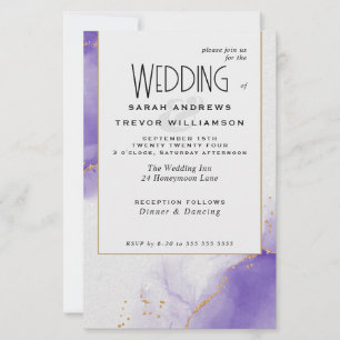Budget Wedding Amethyst Abstract Marbled Skies