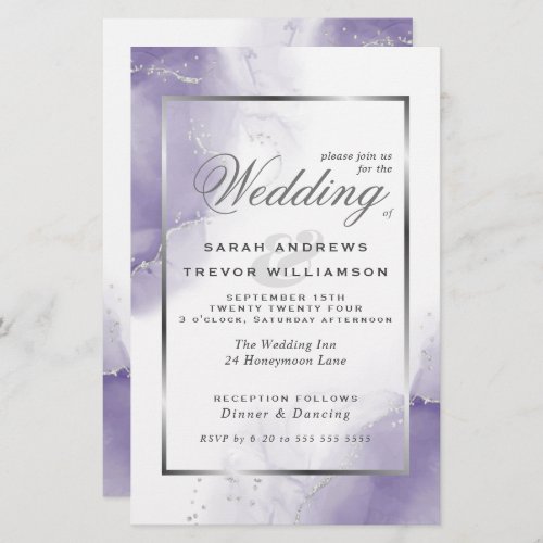 Budget Wedding Amethyst Purple Silver Abstract