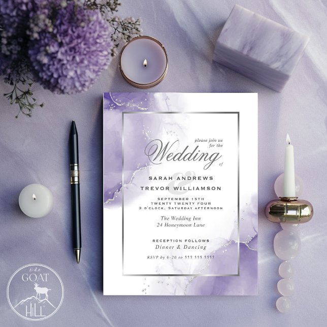 Budget Wedding Amethyst Purple Silver Abstract (Creator Uploaded)