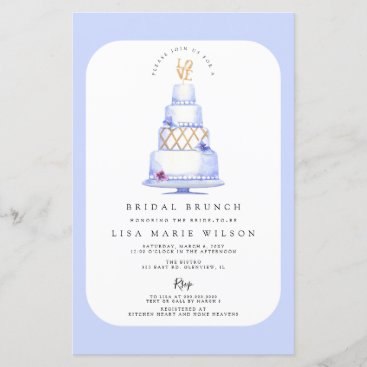 Budget Wedding Cake Bridal Shower Invitation