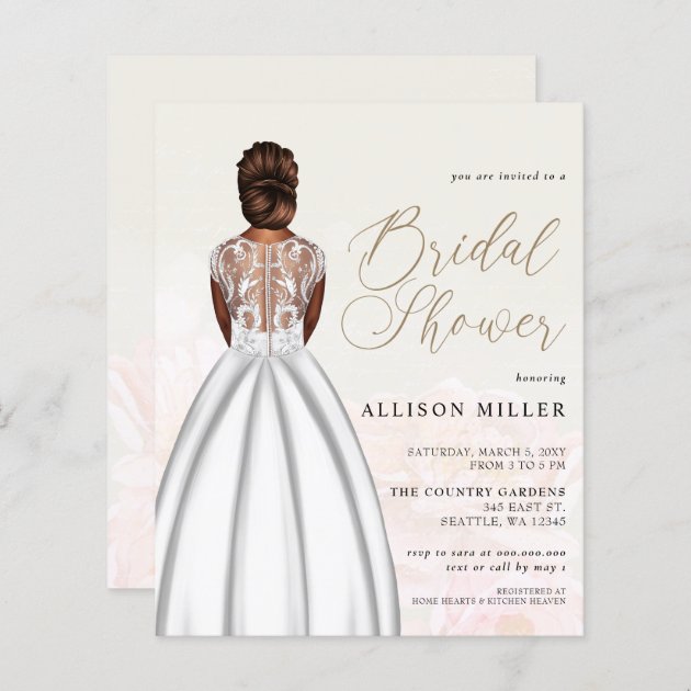 Wedding Dress Bridal Shower Invitation