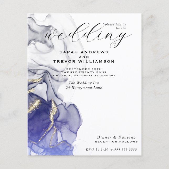 Budget Wedding Dusty Plum Alcohol Ink (Front)