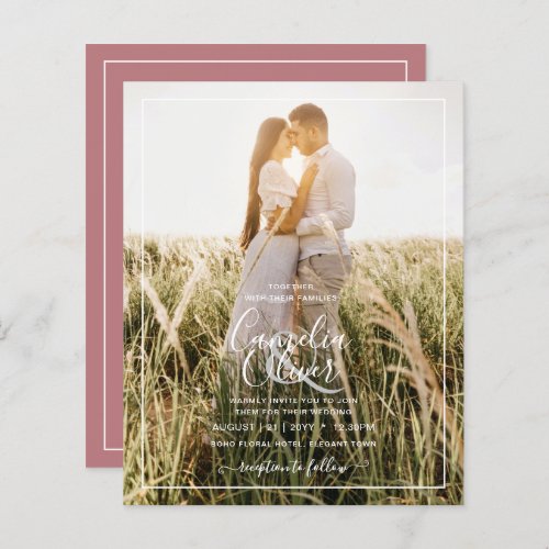 BUDGET Wedding Dusty Rose Photo OVERLAY 