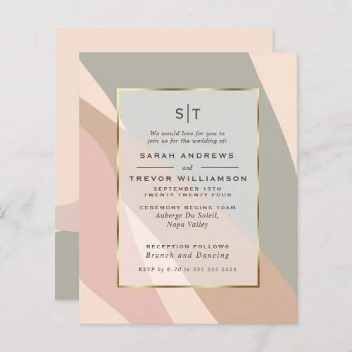 Budget Wedding Dusty Sage Dusty Rose Abstract