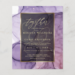 Budget Wedding Elegant Lavender Rose Abstract Ink