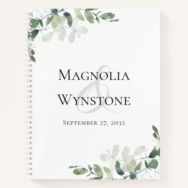 BUDGET Wedding Eucalyptus Greenery Guest Book (Front)
