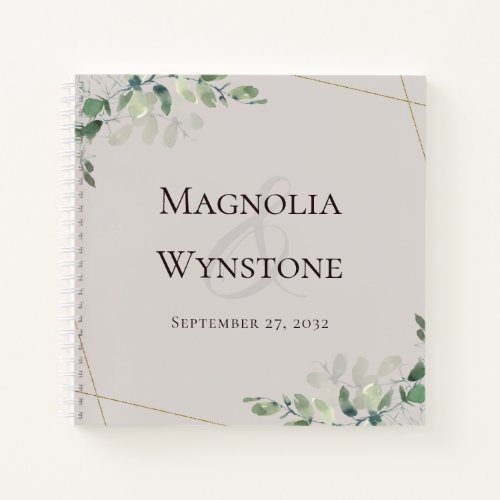 BUDGET Wedding Eucalyptus Greenery Guest Book