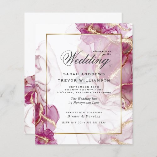 Budget Wedding Gold Jazz Berry Crimson Abstract