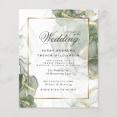 Budget Wedding Gold Muted Sage Green Ink (Front)