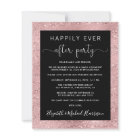 Budget Wedding Happily Ever After Rose Gold Invite