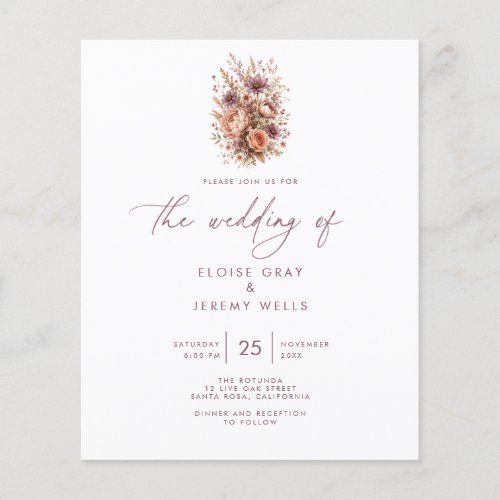 Budget Wedding Invitation | Archer Flyer