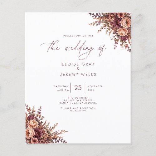 Budget Wedding Invitation | Archer Flyer