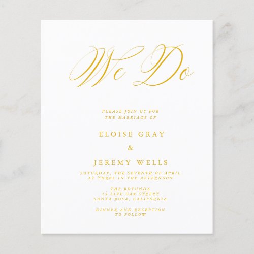 Budget Wedding Invitation  Flyer