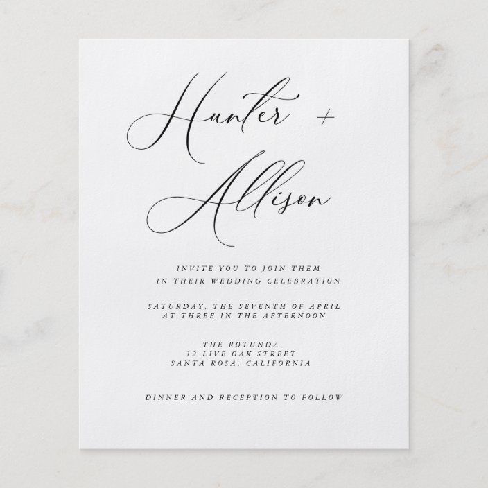 Budget Wedding Invitation Flyer | Zazzle.com