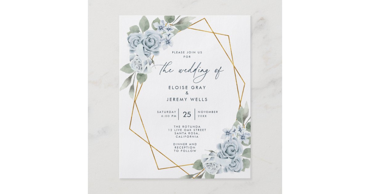 Budget Wedding Invitation Flyer Zazzle